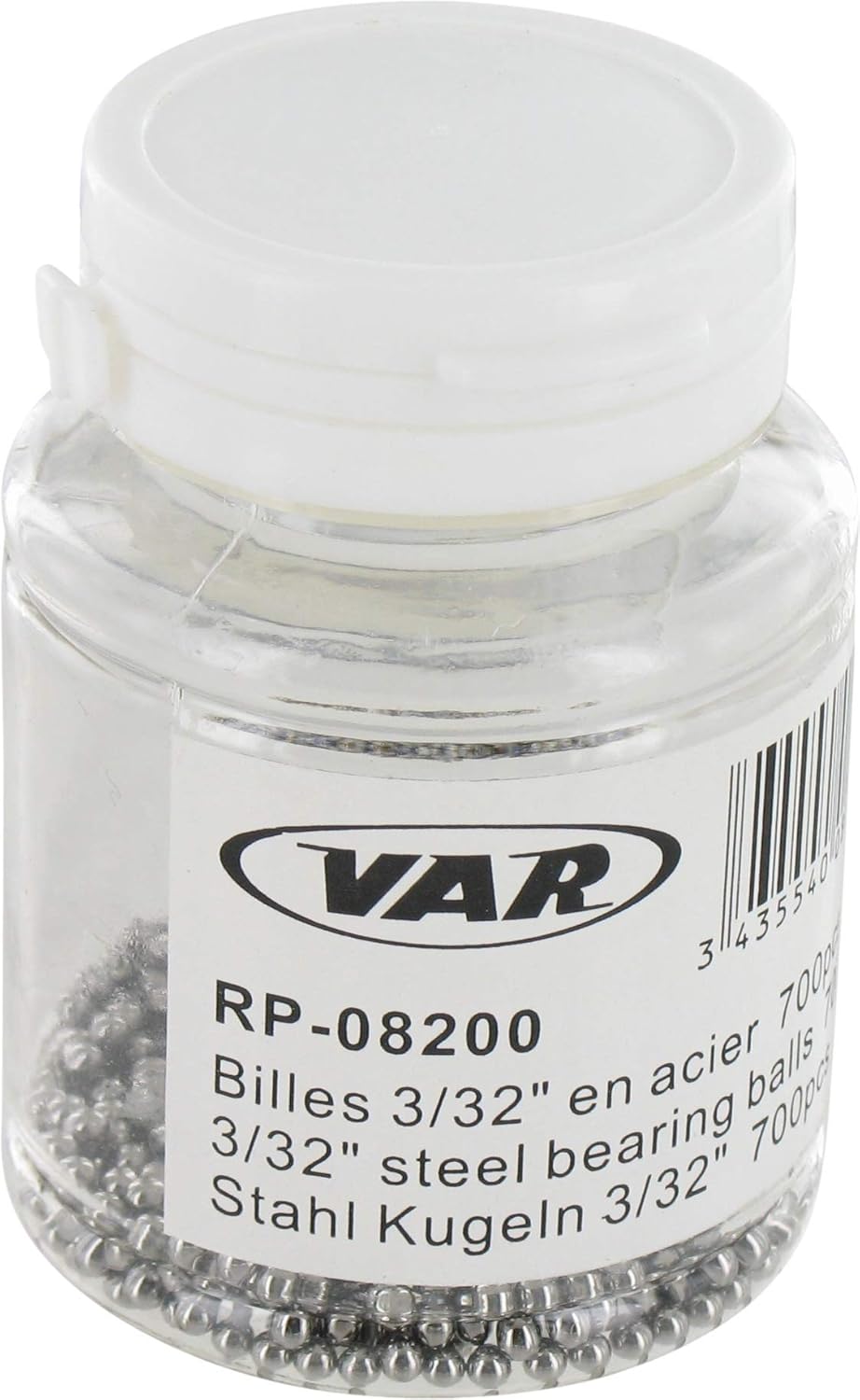 VAR VR08200 - Bearing Balls, Multicoloured, Size 3/32"