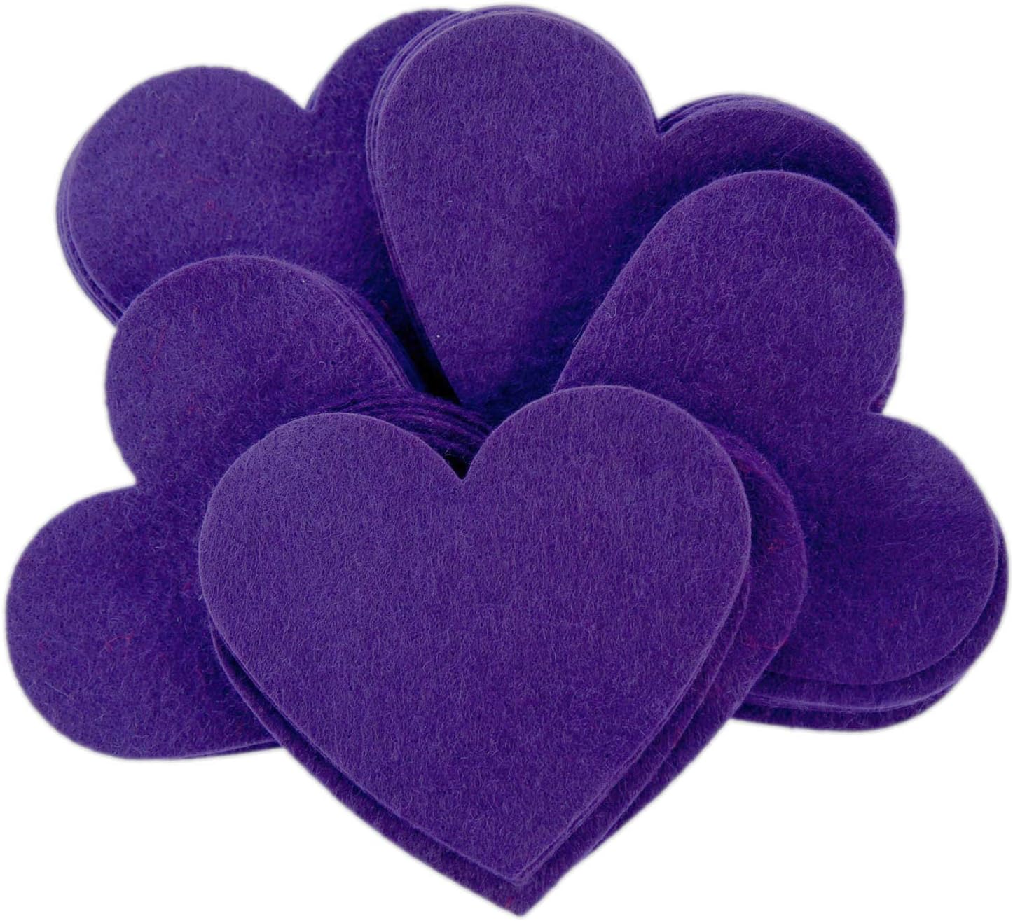 Playfully Ever After 1 inch Felt Hearts 200pc - Dark Purple