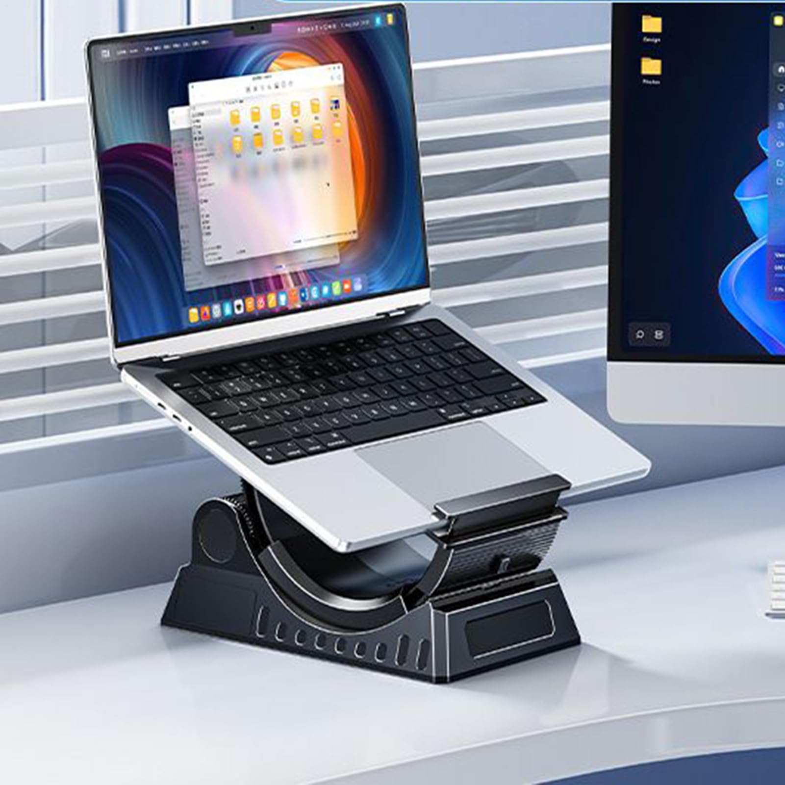 Base Di Supporto Per Alzare Il Laptop Supporto a Forma di C Regolabile e | Stand Per Computer E Portatili per Desktop Tablet Divano Auto Ufficio Casa e