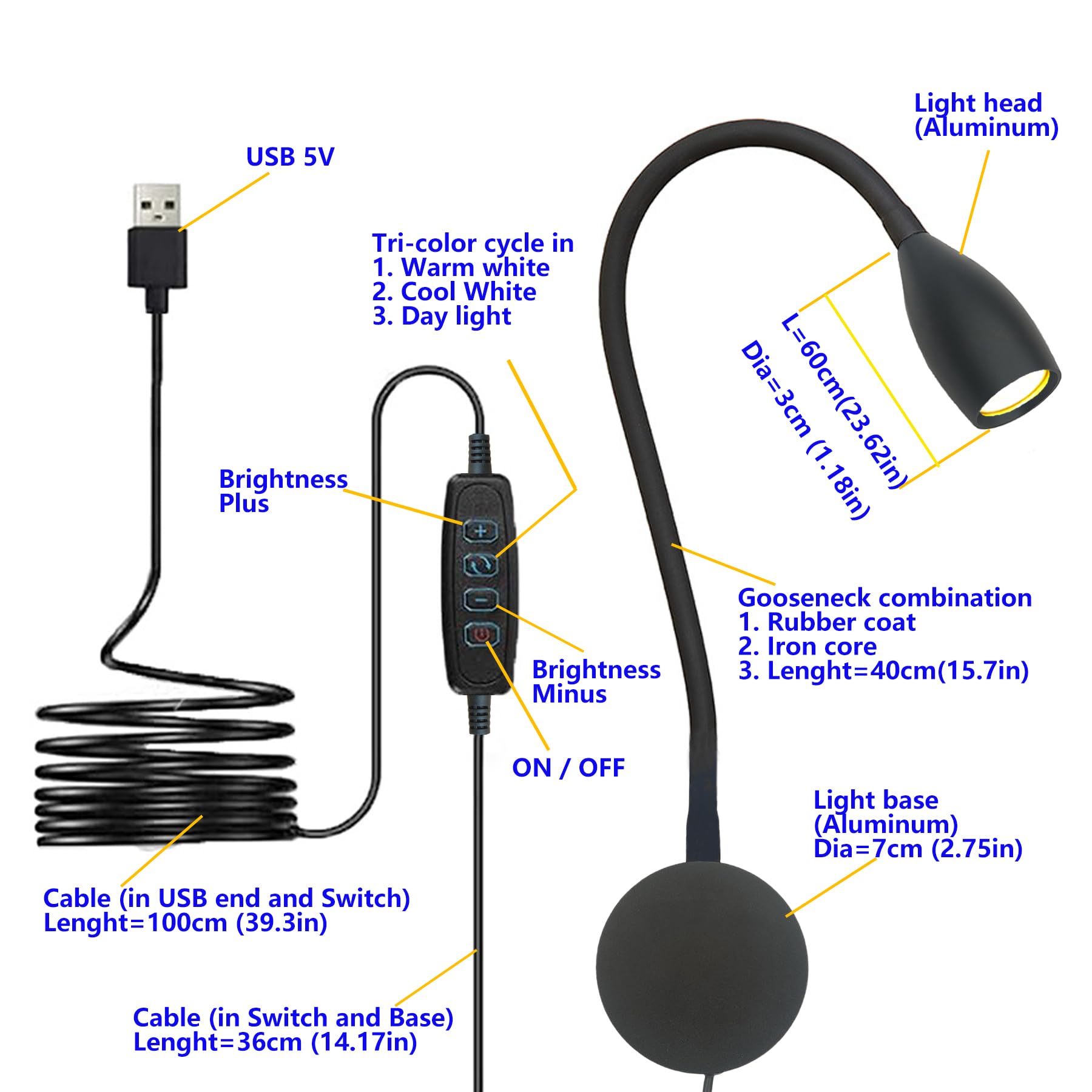 LightWedge Verso Rechargeable Arc Light for E-readers (VR002-001-06)