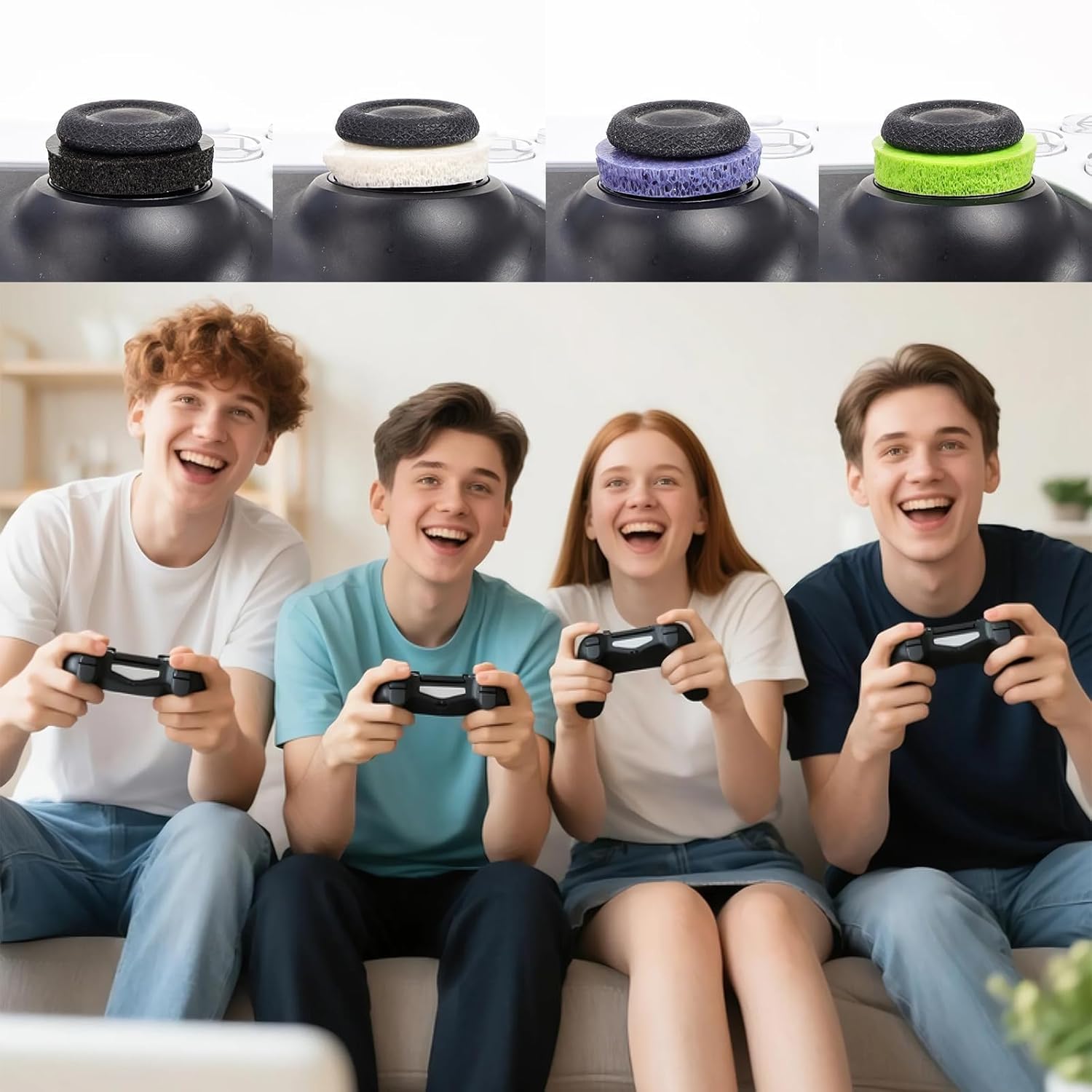 MOLOPPO 8PCS Precision Rings for PS4,for PS5, for Xbox, for PlayStation 5 Accessories, for Xbox Accessory, Gaming Accessories(Black/White/Purple/Green) - Image 6