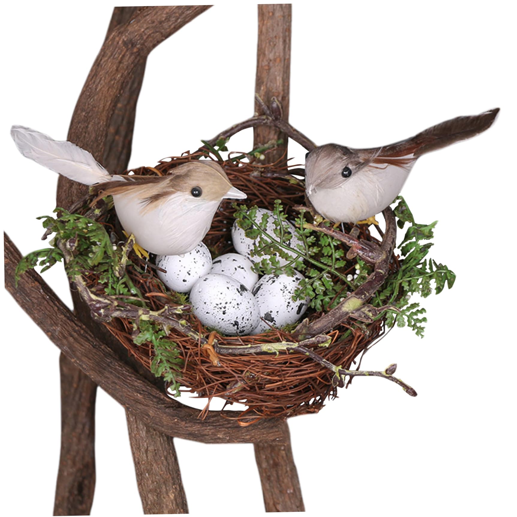 Hoveeluty 1 Set Artificial Bird Nest Cute Realistic Birds Decor Natural Diy Bird Ornaments Decorative 5.9In Birds Nest For Photography Garden Yard Home Birds Decor Fake Birds Birds Nest Bird Ornaments