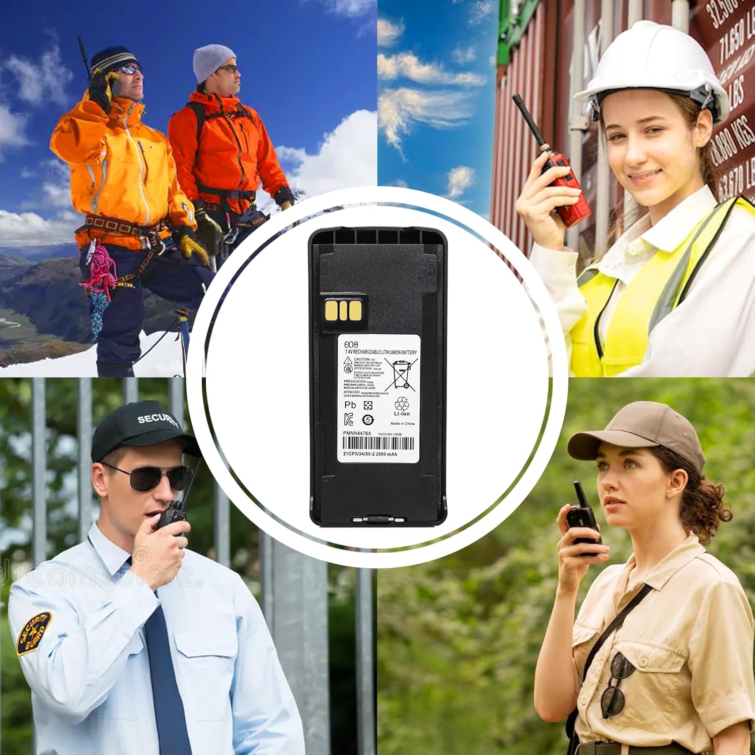 5-Pack PMNN4476A PMNN4476 PMNN4080 CP185 Two-Way Radio Battery 7.4V 2600mAh Li-ion Replacement for Motorola CP100D XIR C1200 CP1200 CP1300 CP1600 CP1660 CP476 EP350 Talkabout Radios+Belt Clip - Image 7