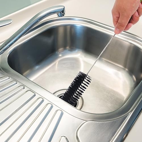 Miniatura 31 de Cepillo para botellas, cepillo limpiador de mango largo flexible para limpiar botellas de cuello, biberones, botellas de agua, vasos, frascos