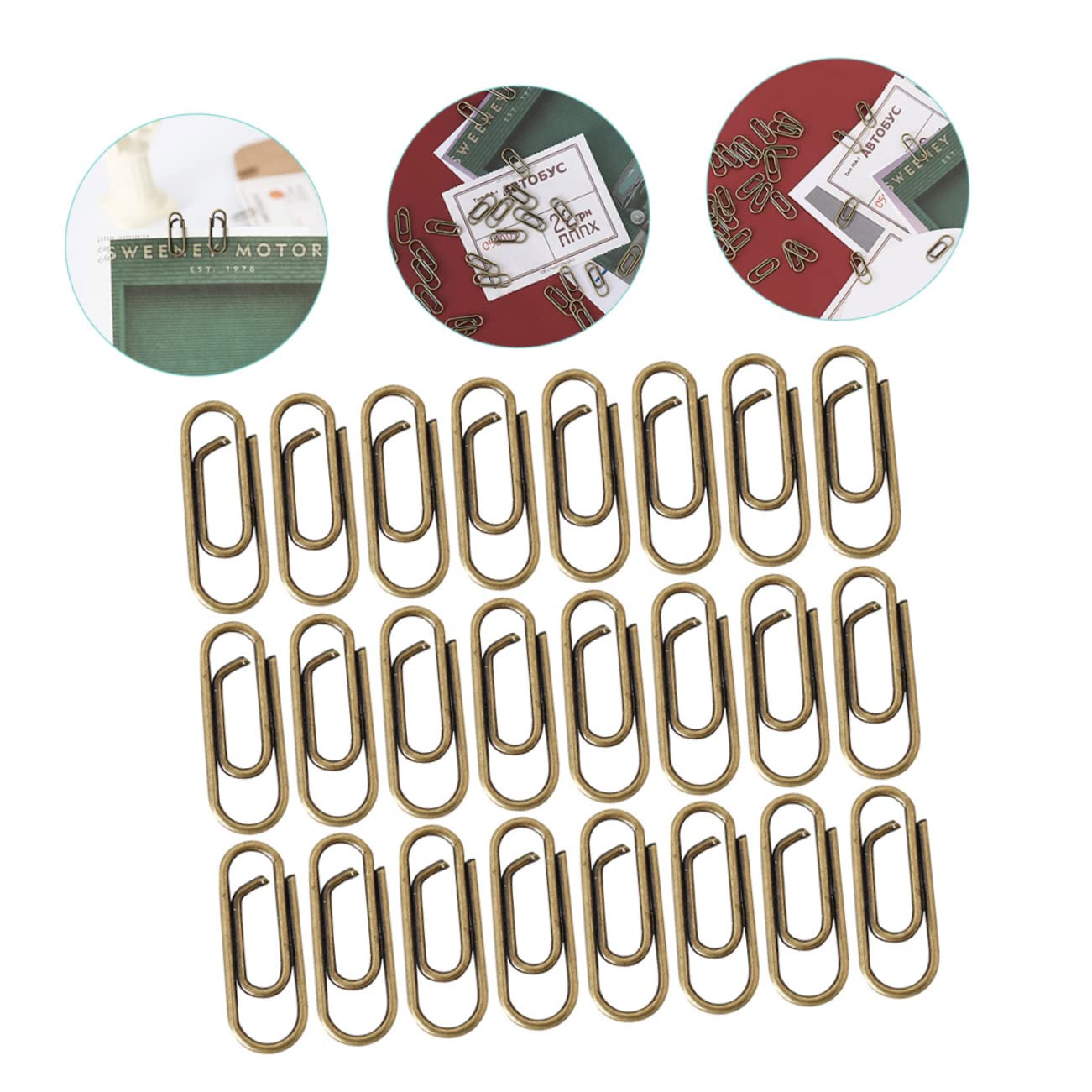 NUOBESTY 500pezzi Graffette Metalliche Retro Per Documenti Clip Multifunzionali Per e Scuola e Facilità