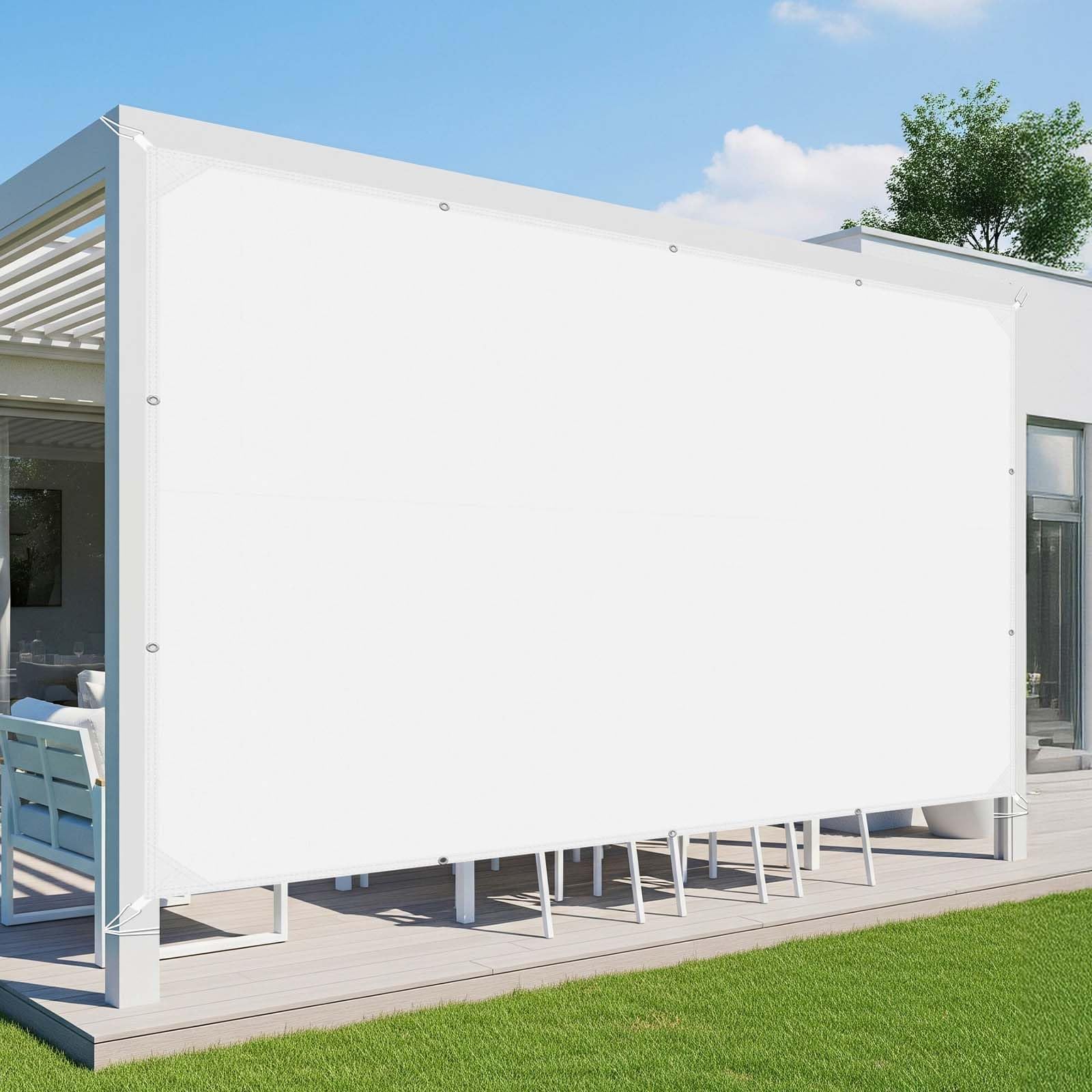 cool area sonnensegel Wasserdicht Rechteckige 1x4m, White Talsperre Pöhl: Campingplatz - Snow Sports Accessories Farbe:Weiß - Schwarz
