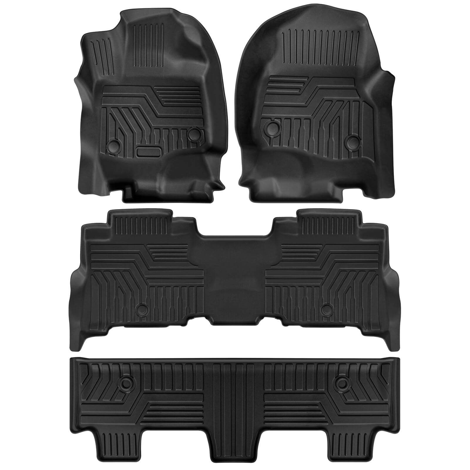 Photo 1 of Saitedudu 4Pcs Floor Liners Cargo Rear Trunk Mat All Weather Custom Fit Floor Mats Cargo Liners Set