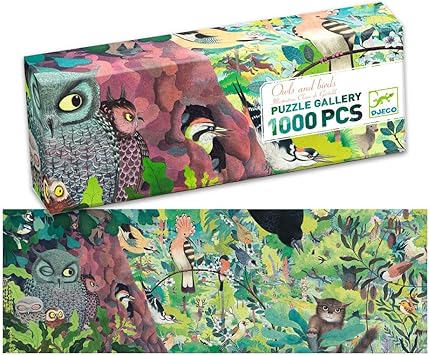 Amazon ジグソーパズル 1000ピース 子供 9歳 パズル 小学生 知育玩具 おしゃれ 北欧 鳥 プレゼント クリスマス おうち時間 Djeco ジェコ ギャラリーパズル オウルズアンドバーズ Dj ジグソーパズル おもちゃ