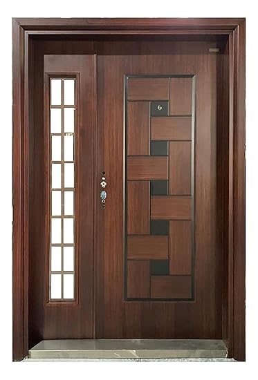 ITCOT Household Solutions Furniture Wood Plywood Door Latest Door for Home woolan Door|Steel Safety Door Locker_(Brown)-10