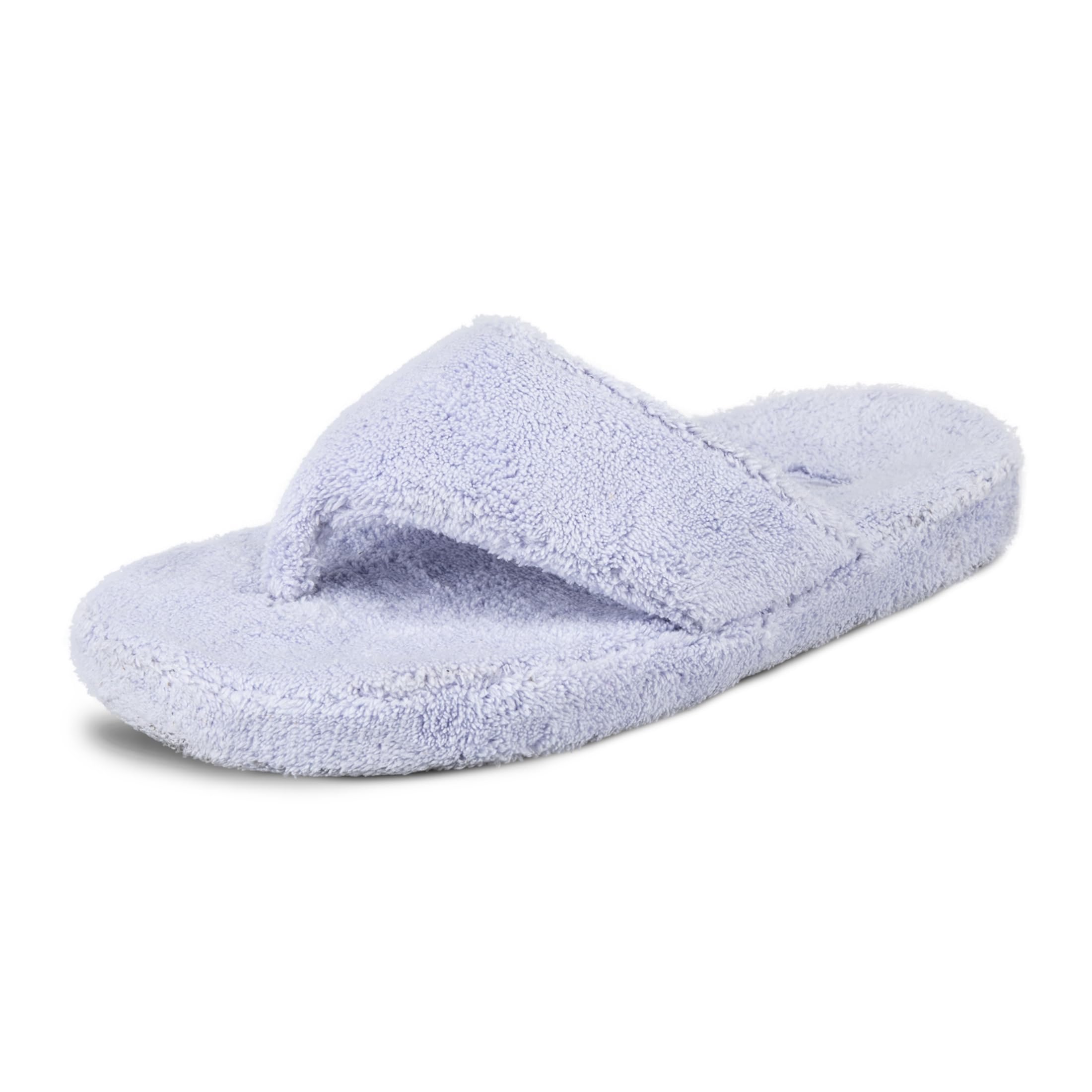 Acorn Women's Spa Thong Slippers with Cloud Contour Comfort - Arch Support and Plush Fluffy Terry Lining, Perfect for Beach, Camping, Poolside, or Bathroom Wear