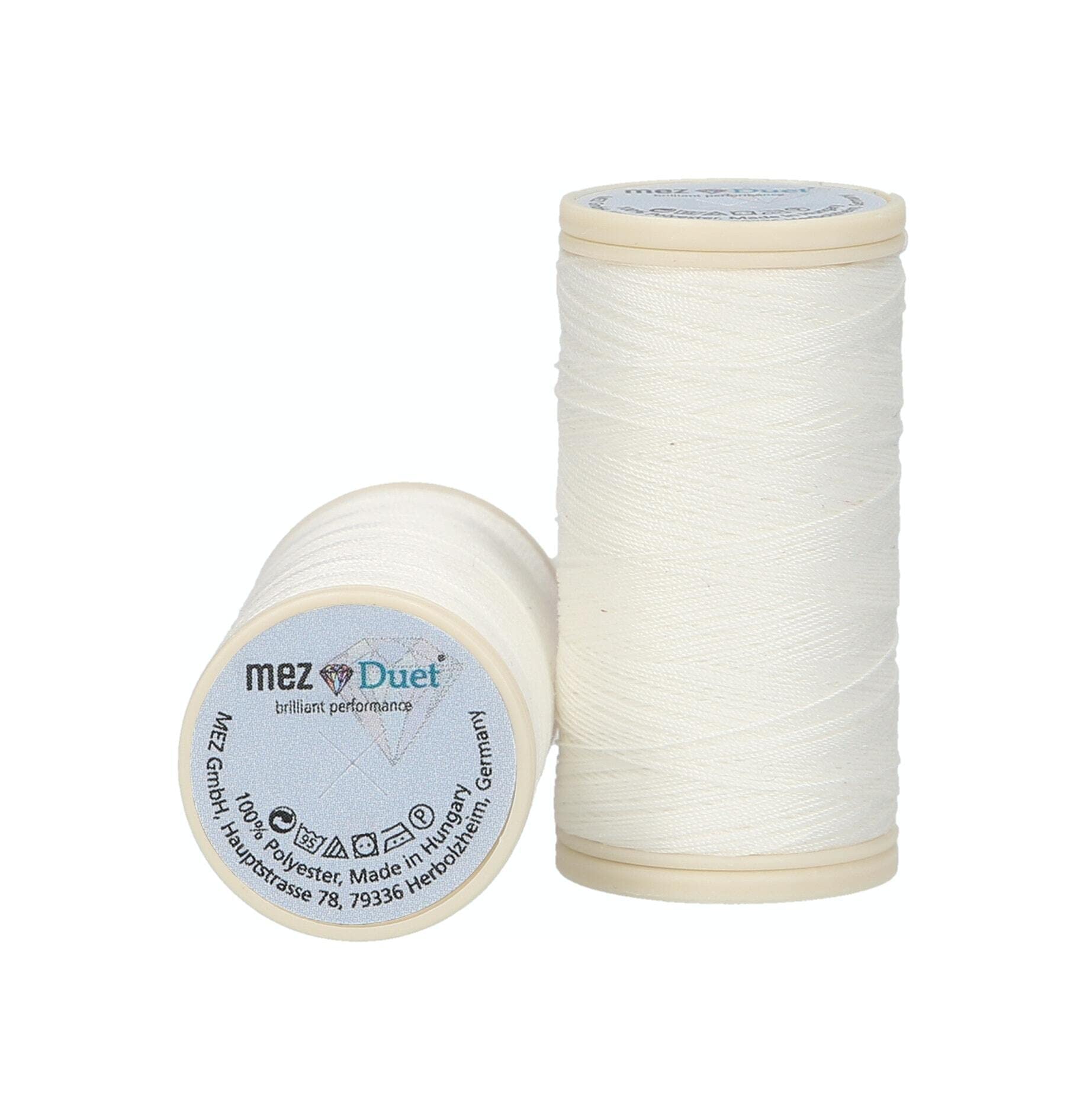 MEZ Duet Strength, Polyester, 01006 Weiß, (100M) EU