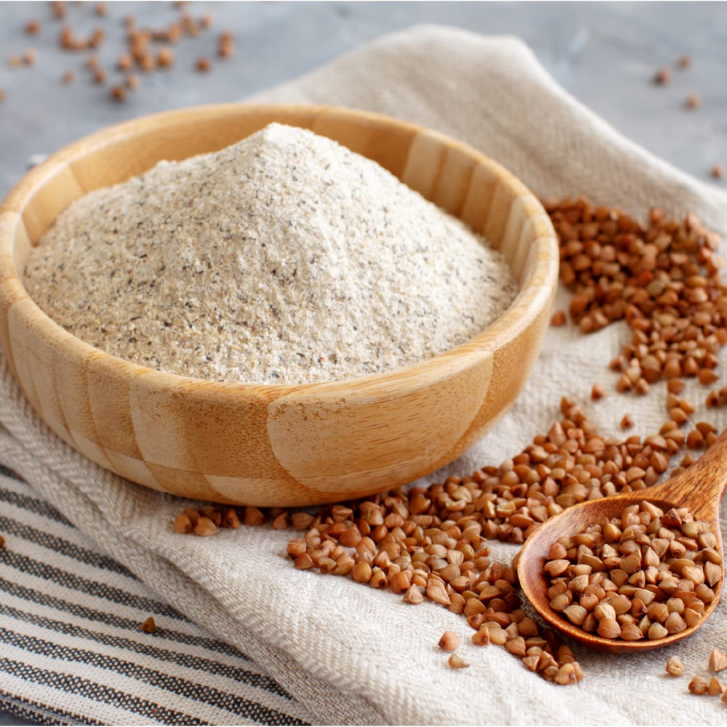 Bongiovanni Bontà Naturali Farine Complète de Sarrasin Bio Saveur Naturelle en Poudre 5 kg