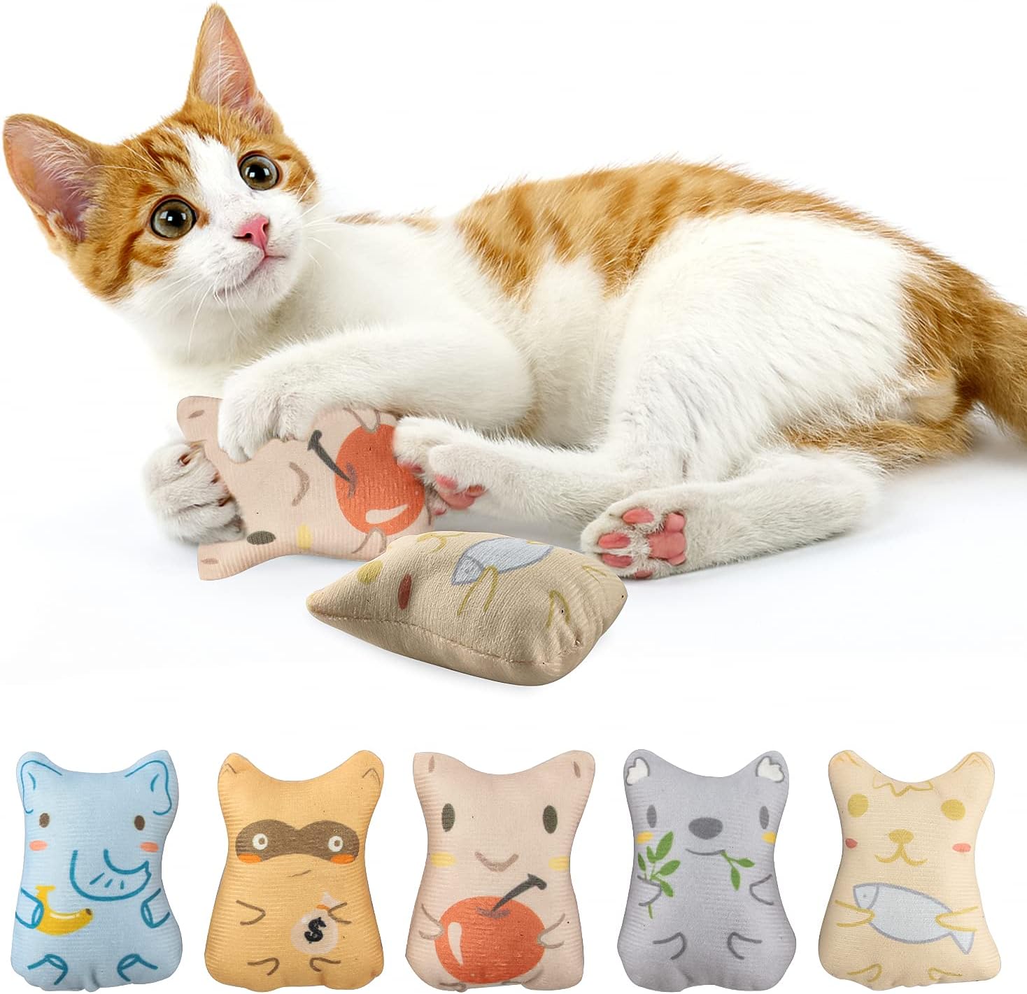 Katzenminze Spielzeug 2 Stück - Plüsch Raupe Mit Minze Für Zahnpflege