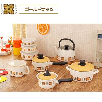 Amazon｜富士ホーロー 70年代復刻柄 昭和 レトロ 琺瑯 片手鍋