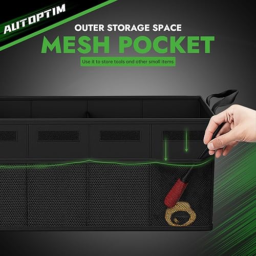 Miniatura 6 de Organizador de maletero, organizador plegable para automóvil con 5 bolsillos, organizador de maletero para SUV, sedán y camioneta con panel base