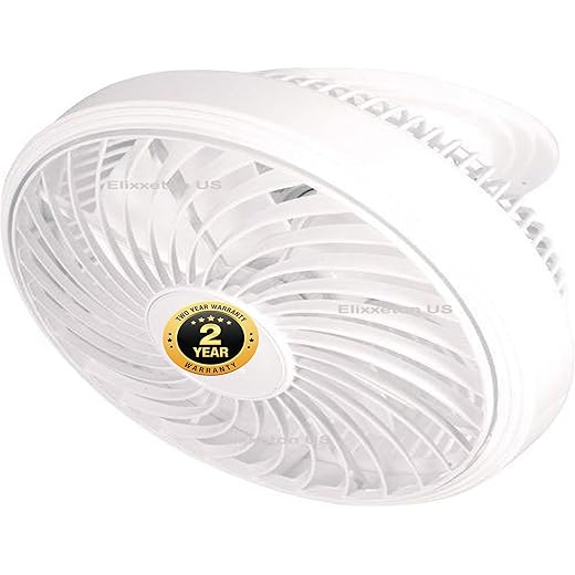 Elixxeton US 2 Year Warranty 12 Inch All-purpose Fan 2400 RPM Celling Fan/Wall Fan/Cabin Fan 100% Copper Motor || Model- Roto Grill || F-09