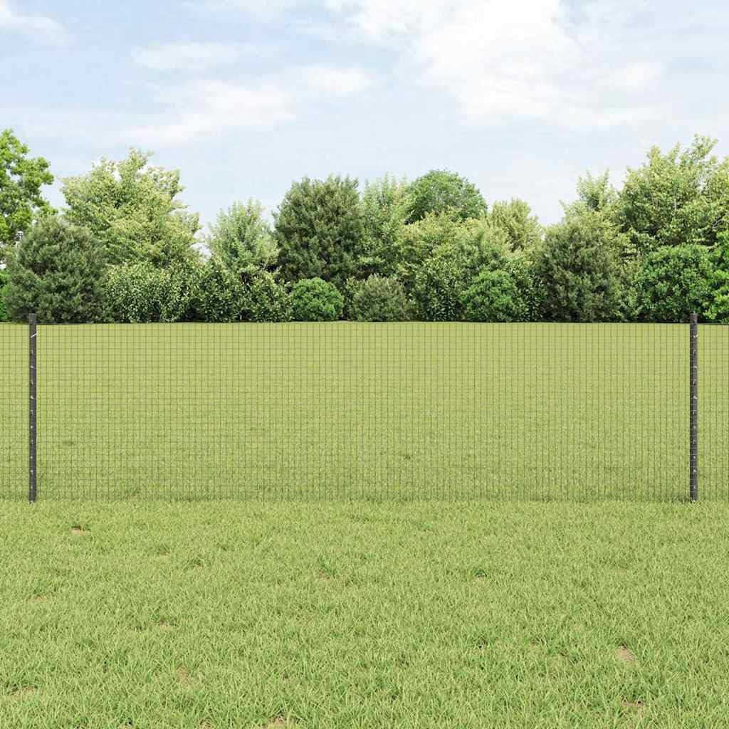 Set di pannelli per recinzione per esterni, pannelli per recinzione verniciati a polvere con pali in grigio, per giardino e terrazza, design modulare per layout personalizzabili, struttura robusta