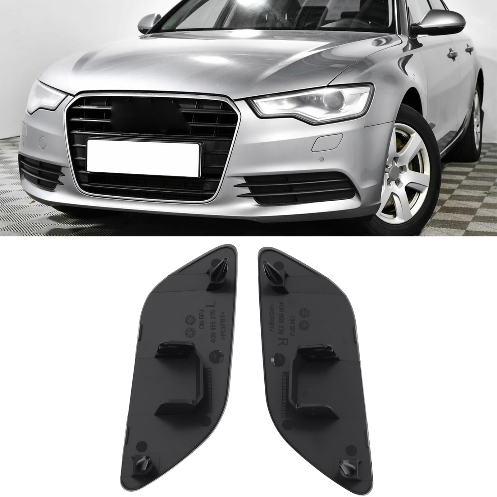 1 para prawa lewa osłona reflektora część zamienna 4 g 0955276 4G0955275 kompatybilna z Audi C7 2012? 2017