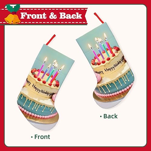 Miniatura 8 de Divertido y duradero calcetín de Navidad con correa para colgar, decoración festiva y bolsa de regalo, accesorio para pastel grande de feliz