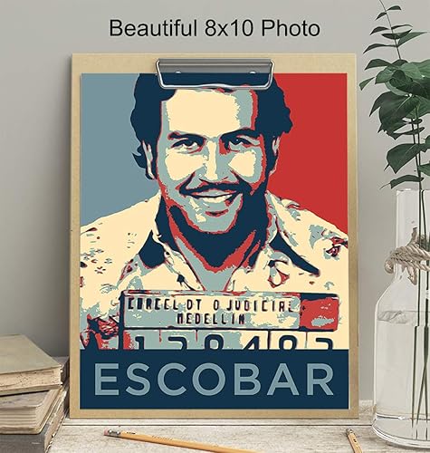 Miniatura 3 de Pablo Escobar Mugshot - Póster artístico para pared, decoración del hogar de cartel mexicano, decoración de habitación para dormitorio, sala de