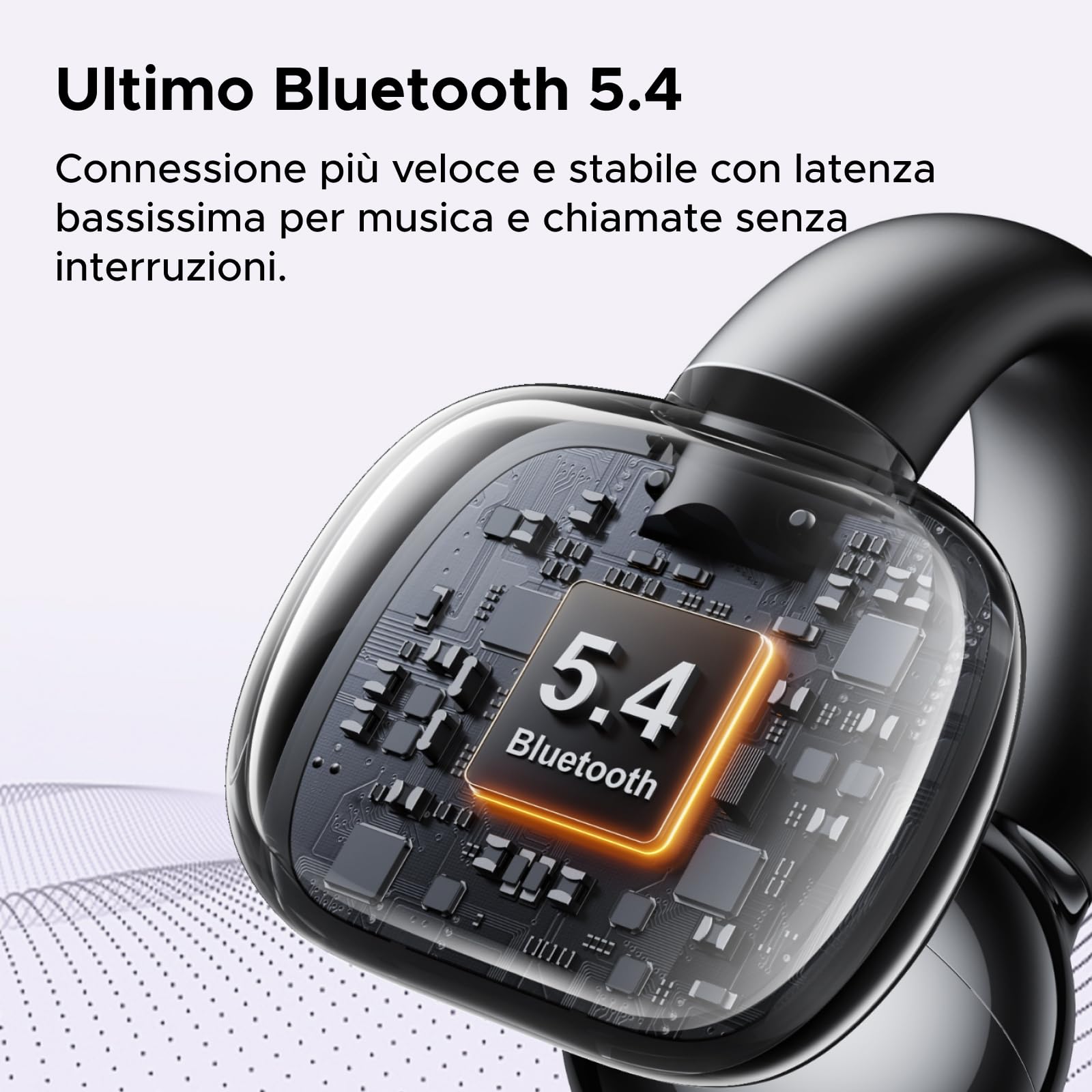 UGREEN HiTune S3 Cuffie Bluetooth 5.4 Sport con Clip Aperta ENC Hi-Fi Stereo 30H Autonomia IPX5 Impermeabile Nero