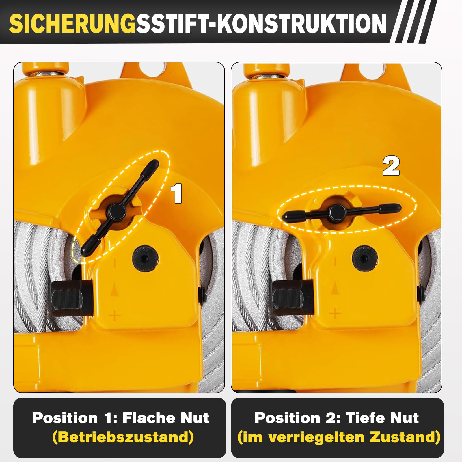 15-22kg Einstellbarer Federzug Balancer Mit 1,5 M Kabel Und Haken, HäNgendes Einziehbares Werkzeug, Federzug, Einstellbarer Federzug, HäNgende Haltevorrichtung In Gelb