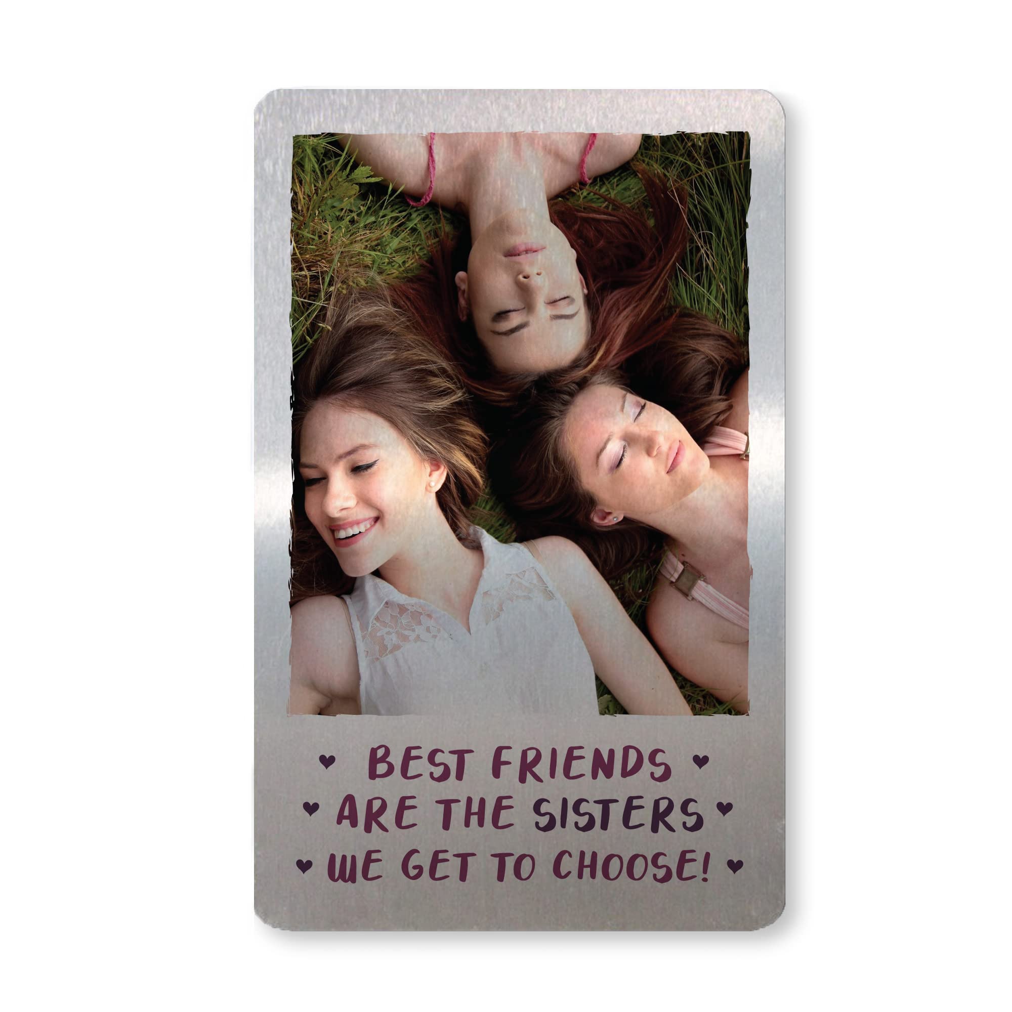 Best Friend Birthday Christmas Gift Personalised Metal Card Sister Gift Keepsake