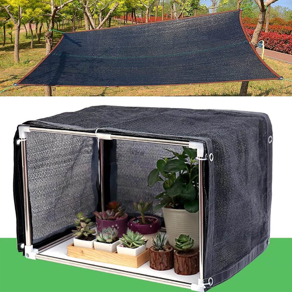 Sonnenschutznetz 85% Schattierung – Schwarz, 2x6 M, Atmungsaktiv, UV-beständig, Für Garten, Terrasse, Gewächshaus