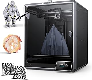 Creality K1 Max 3D Printers, 600mm/s Printing Speed Smart AI Function 300 * 300 * 300 Large Build Volume Dual Hands-Free Auto Leveling Dual Cooling