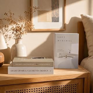 3 PCS Faux Decorative Books for Home Decor-Coffee Table Books Decor-Aesthetic Fake/Faux Books for Decoration,libros Decoration for Coffee Table, Shelf Accessories (Eight THE Space Soft)