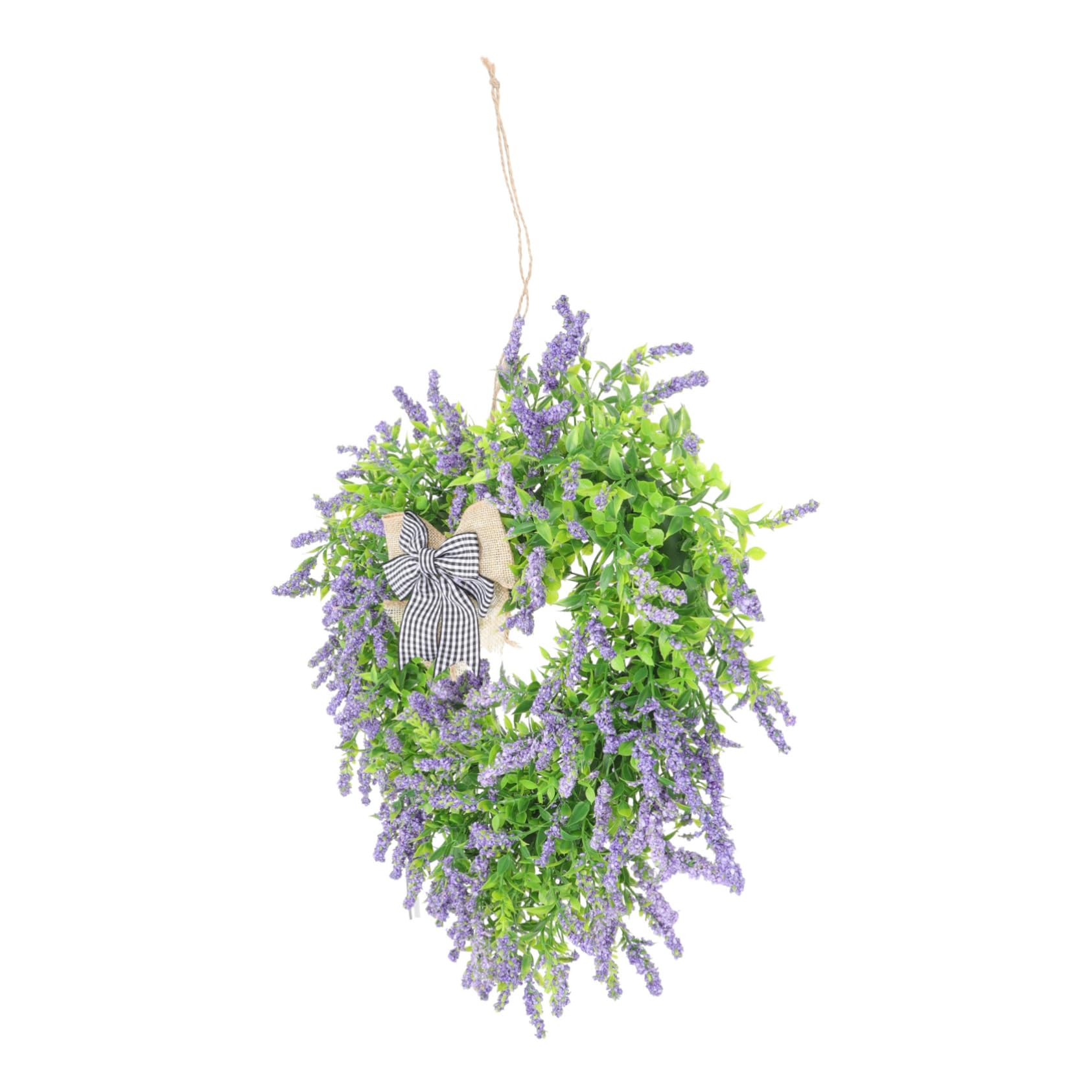 Künstlicher Lavendel Türkranz aus Kunststoff Violett für Garten