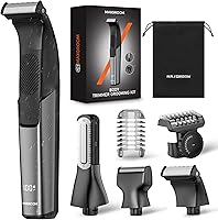 MAXGROOM Men's 3-in-1 Body Hair Trimmer: Skin-Safe No-Nick Groin Pubic Ball Shaver, IPX6 Waterproof Wet/Dry Groomer, USB-C Rechargeable