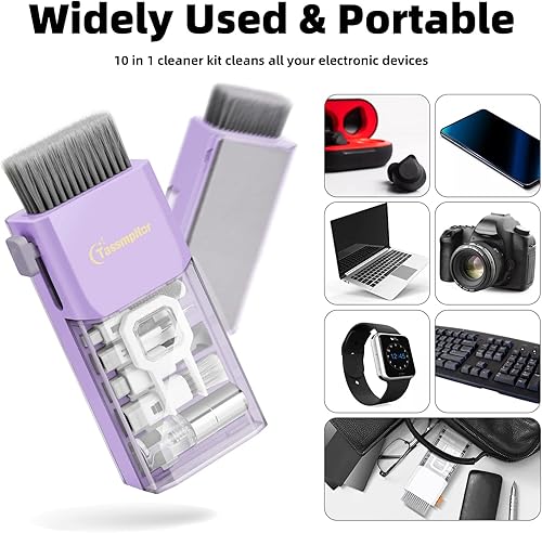 Miniatura 8 de Kit limpiador de teclado de pantalla para laptop, herramienta de limpieza electrónica 10 en 1 para MacBook iPad iPhone Pro, teléfono celular,