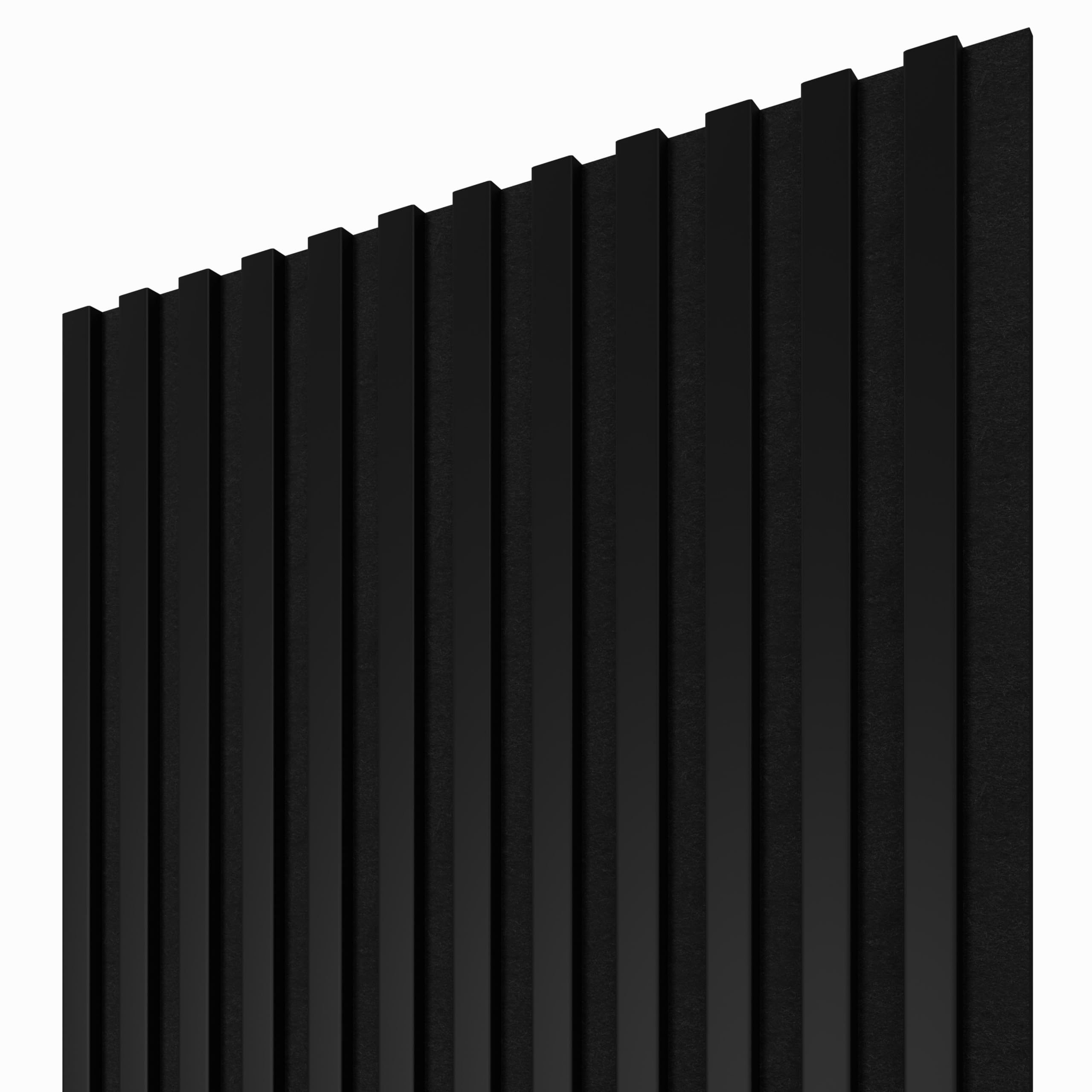 STEGU Panneau Acoustique Mural Tasseau Bois Grand Format 240x60cm Noir