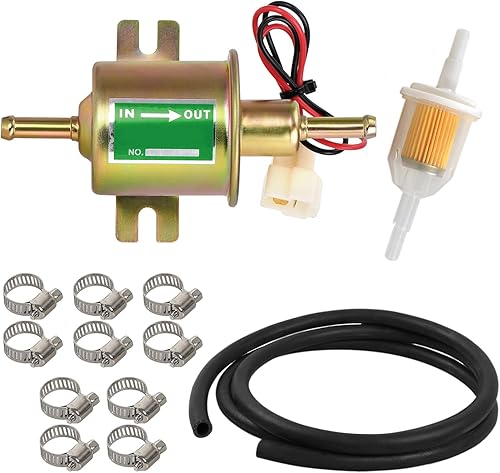 Kit de bomba de transferencia de combustible eléctrica universal Upgrad compatible con todos los automóviles, barcos, camiones, cortacéspedes,