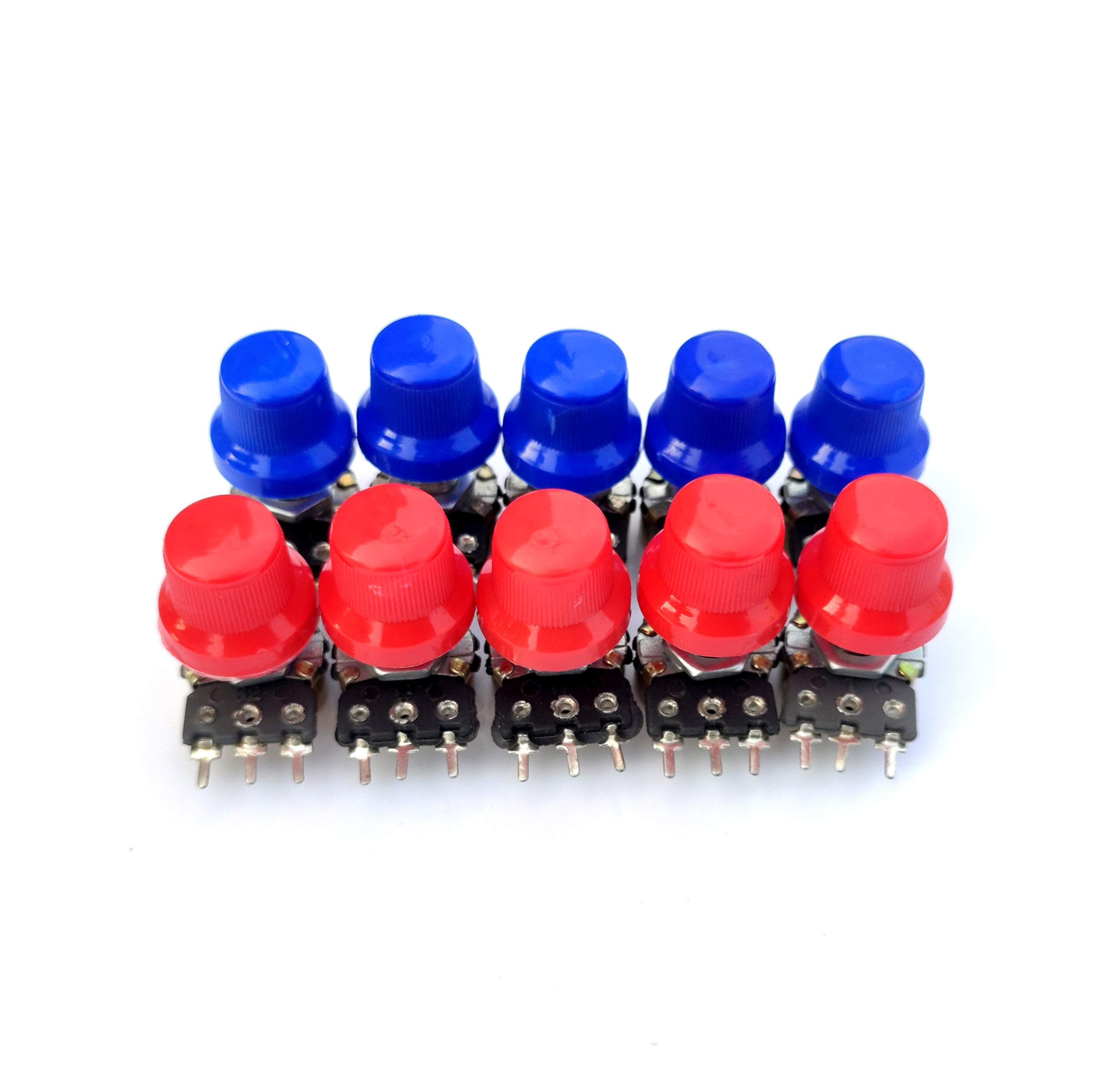 AVS COMPONENTS 10k 100k Potentiometer combo Single Variable Resistor With Knob - Pack of 10 Pcs (B08L1W1GCZ) Amazon Price History, Amazon Price Tracker