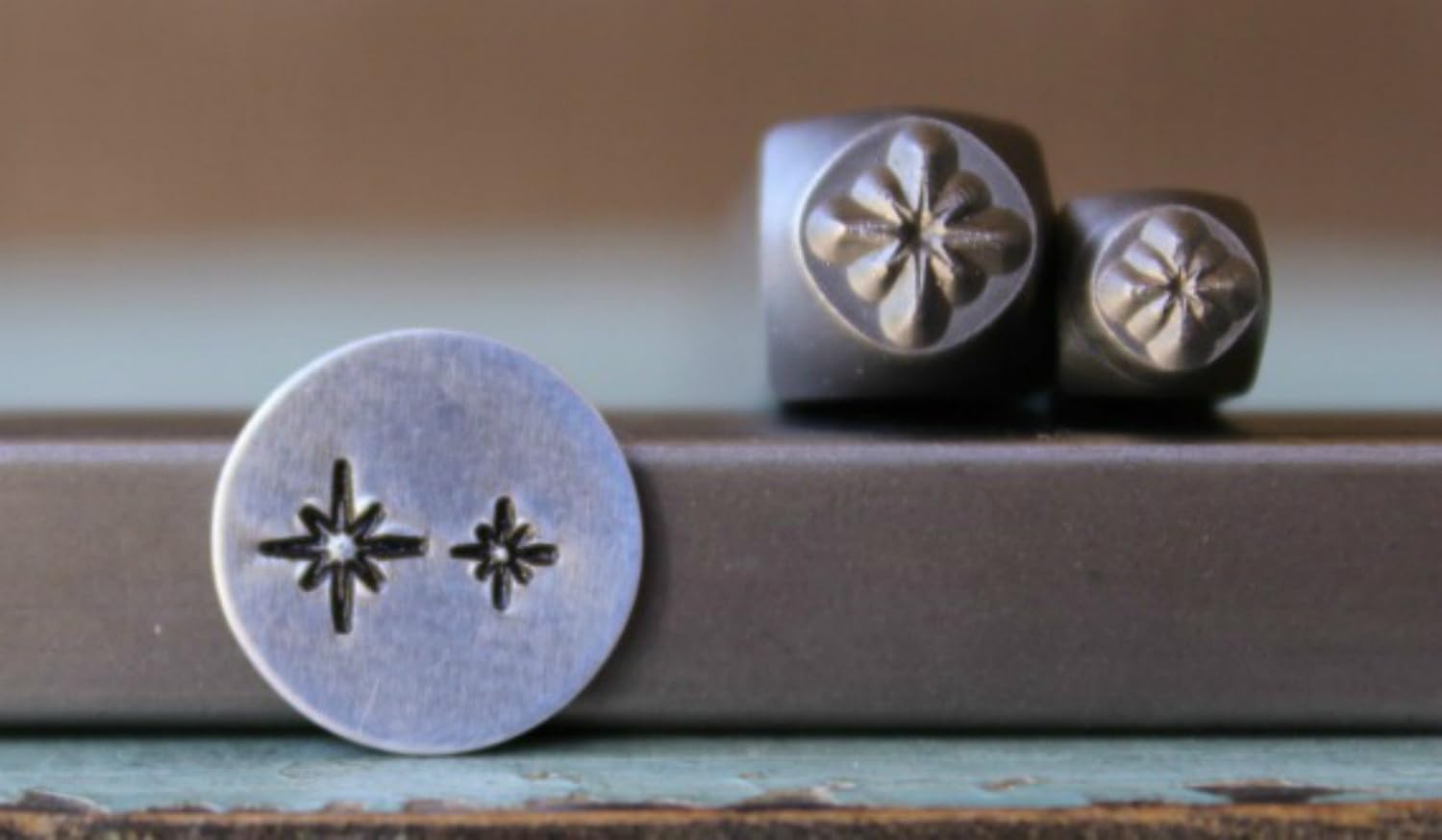 2 Stamp (5mm and 3mm) Twinkle Star Metal Punch Design Stamp Set - Supply Guy - CH-158159