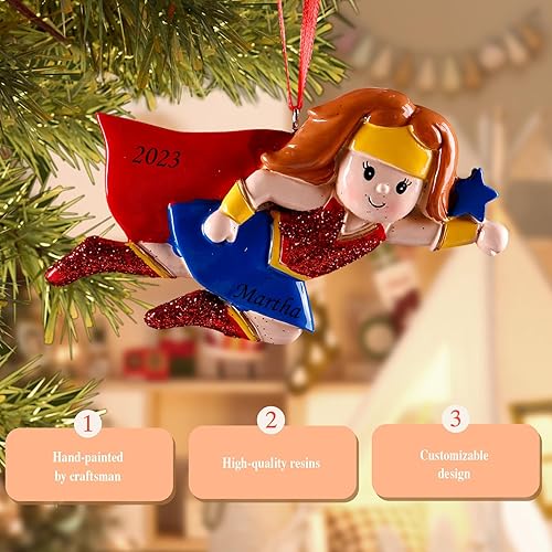 Miniatura 9 de witfox Personalized Photo Christmas Ornaments 2023 - Custom Picture Text Ornaments for Christmas Tree, Home Decor Hanging Ceramic Ornaments, Custom