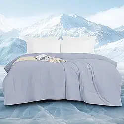 downluxe Edredom refrescante tamanho queen, cobertor refrescante para todas as estações, edredom leve de verão com Q-Max > 0,4 fibra de resfriamento Arc-Chill para absorver o calor corporal, 228 cm x