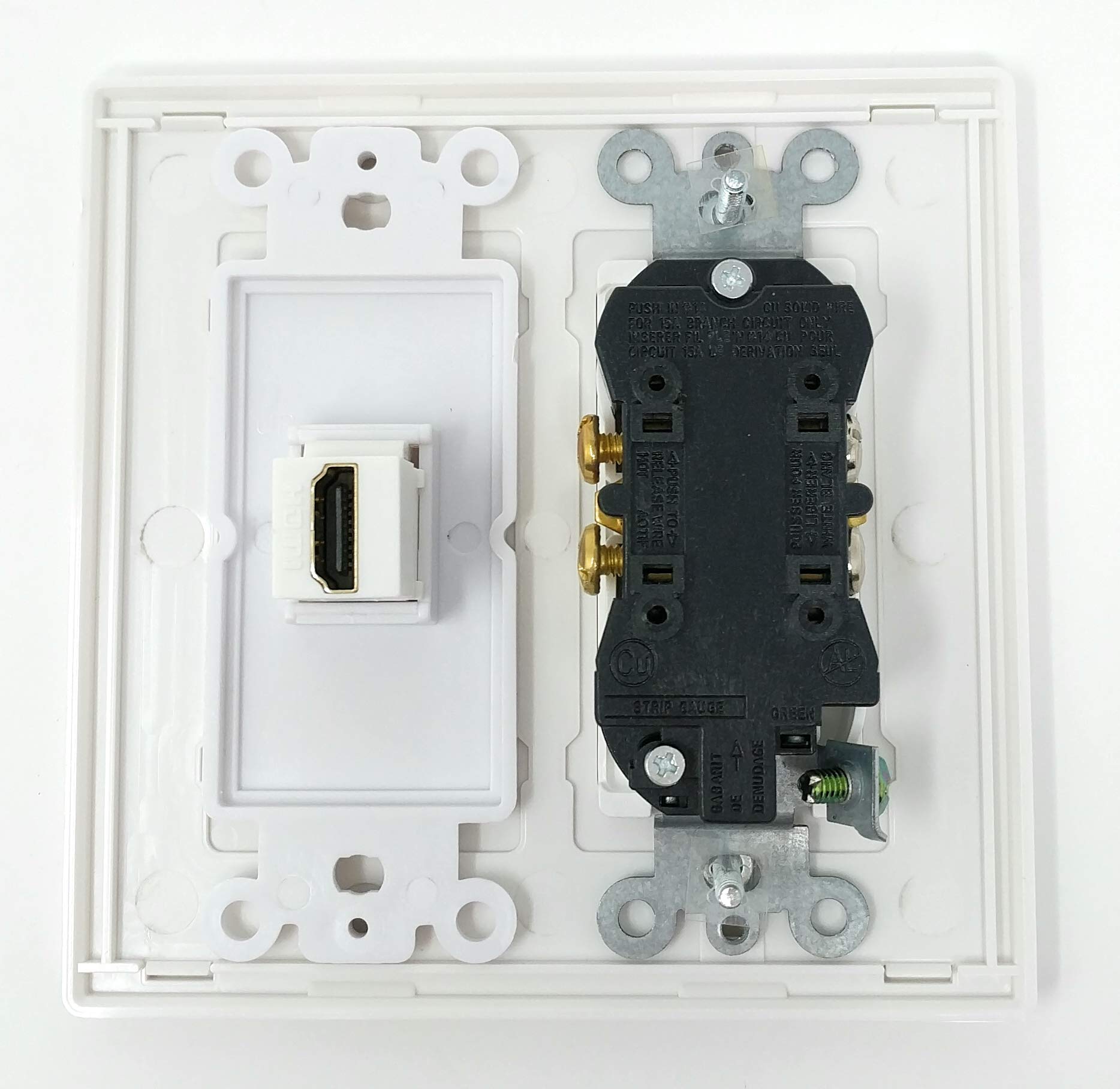 Tv Mount Rca TNP Multimedia Outlet Box - HDMI Coax Ethernet Wall Outlet ...
