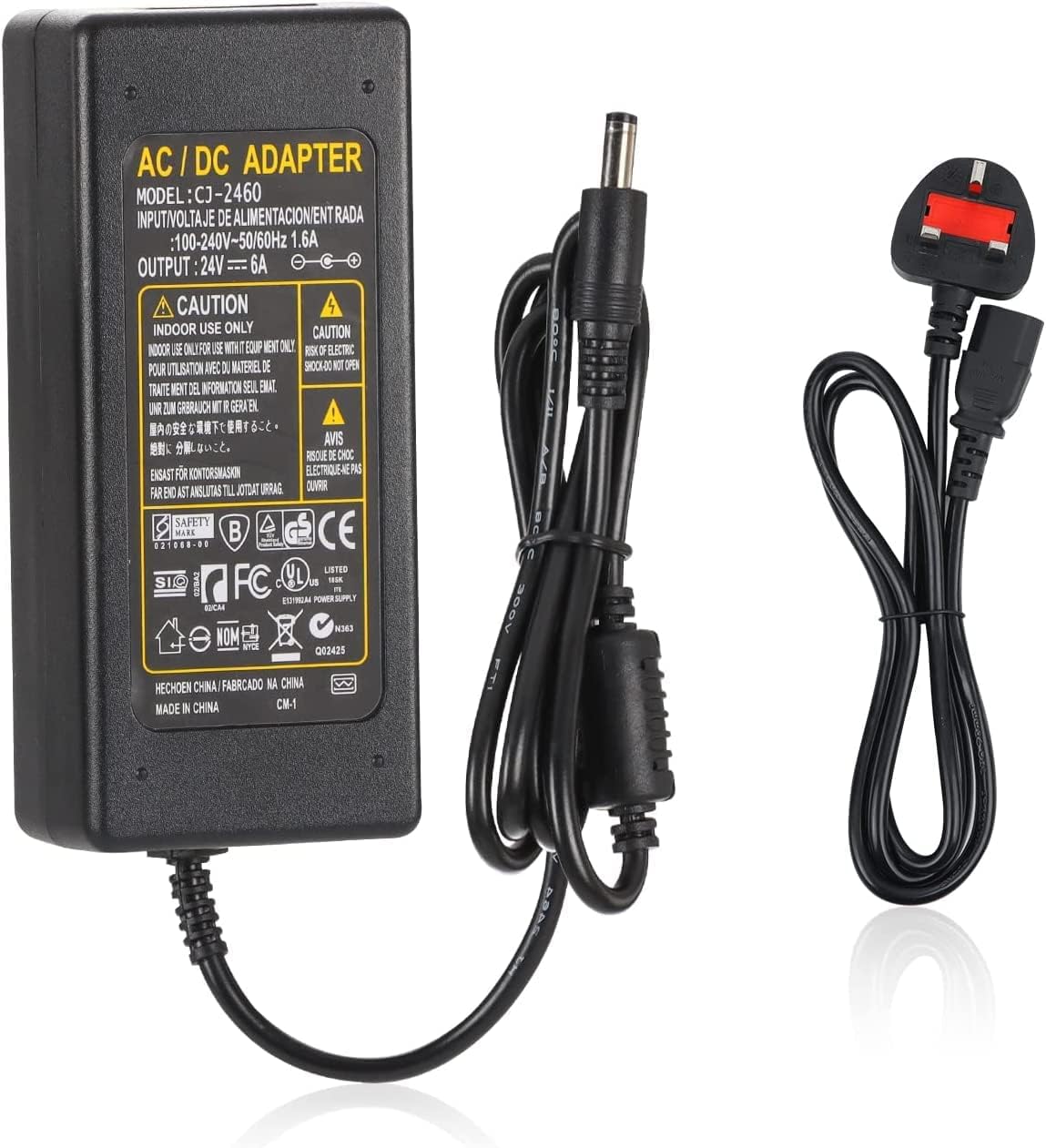 24V 6A Power Supply Adapter,100240V AC to DC 24V 6A 144W Power Adapter
