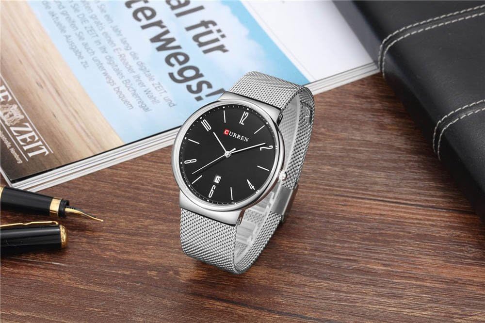 Curren Men's Black Dile Stainless Steel Watch 8257