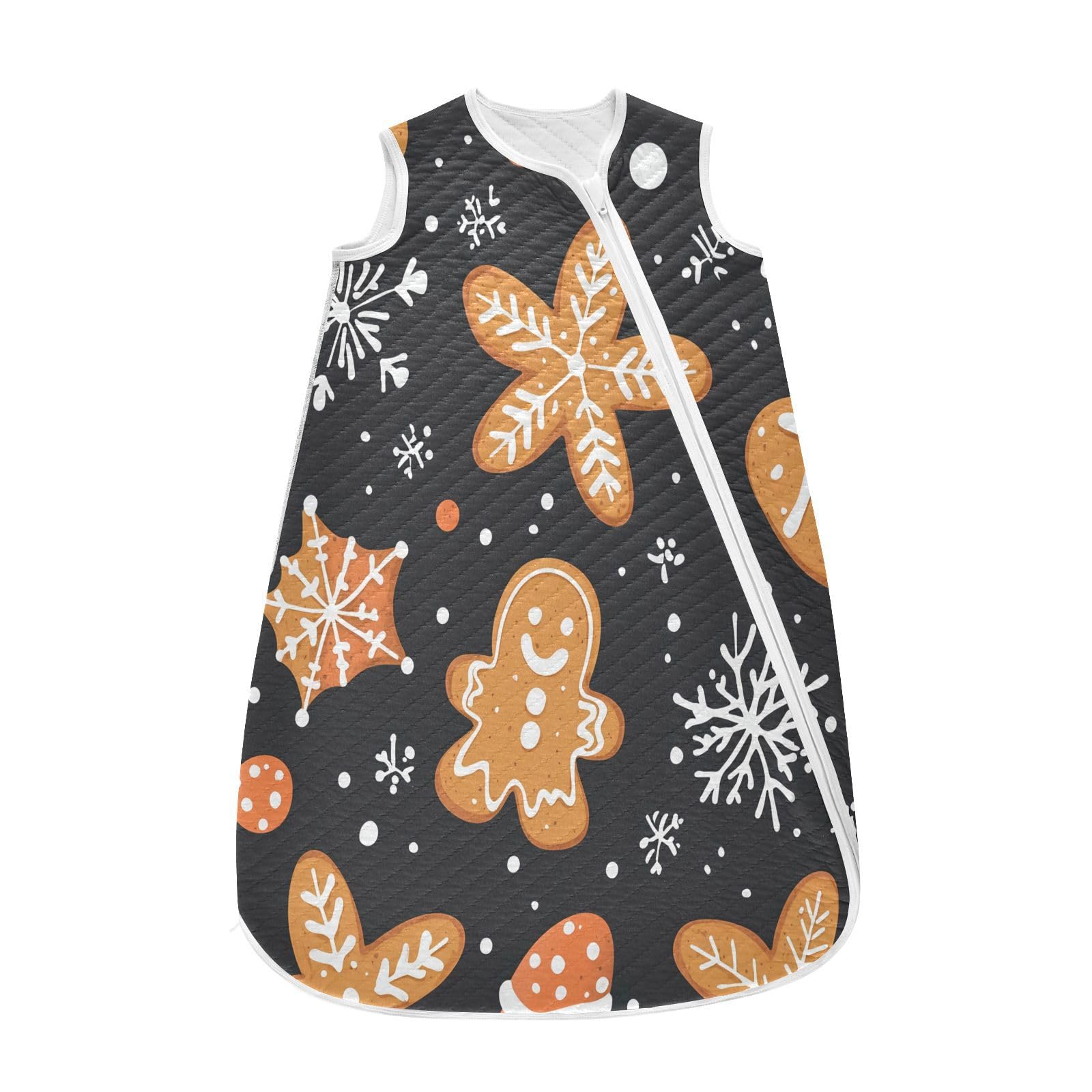 Kigai Christmas Cookies Baby Sleep Sack Wearable Blanket Sleeping Bag 2-Way Zipper Soft Swaddle Transition Sack