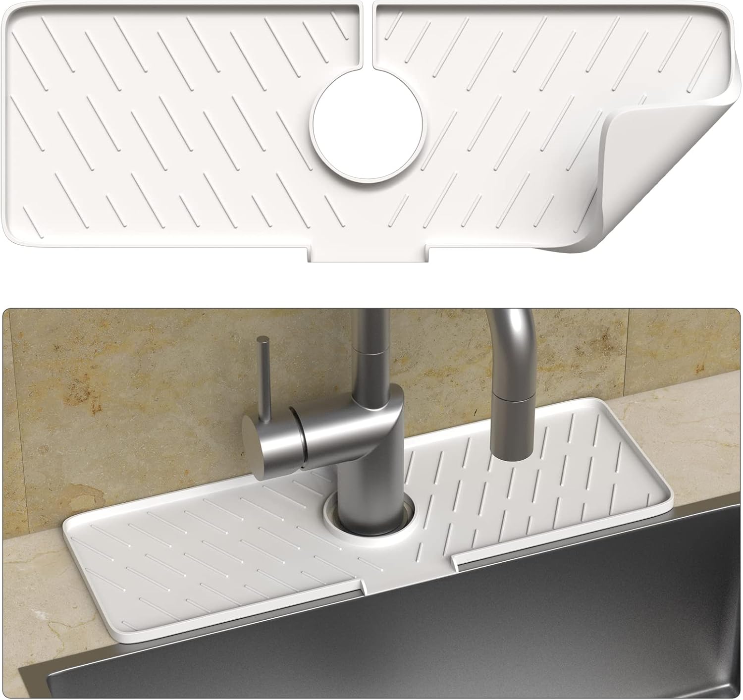 Silicone Faucet Splash Guard, Sink Protectors for Kitchen