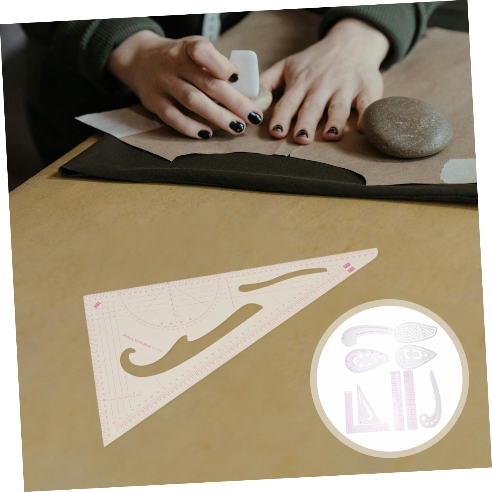 Cucito Multifunzione per Righello Curva Francese Trasparente per Taglio Preciso Strumenti Professionali per e Design Moda