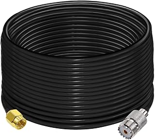 SMA to UHF Extension Cable RG58 49.2ft(15M) TUOLNK SMA Male to SO239 Female WiFi Antenna Pigtail Cable PL-259 RF Coax Assembly Cable for CB Radio Ham Radio