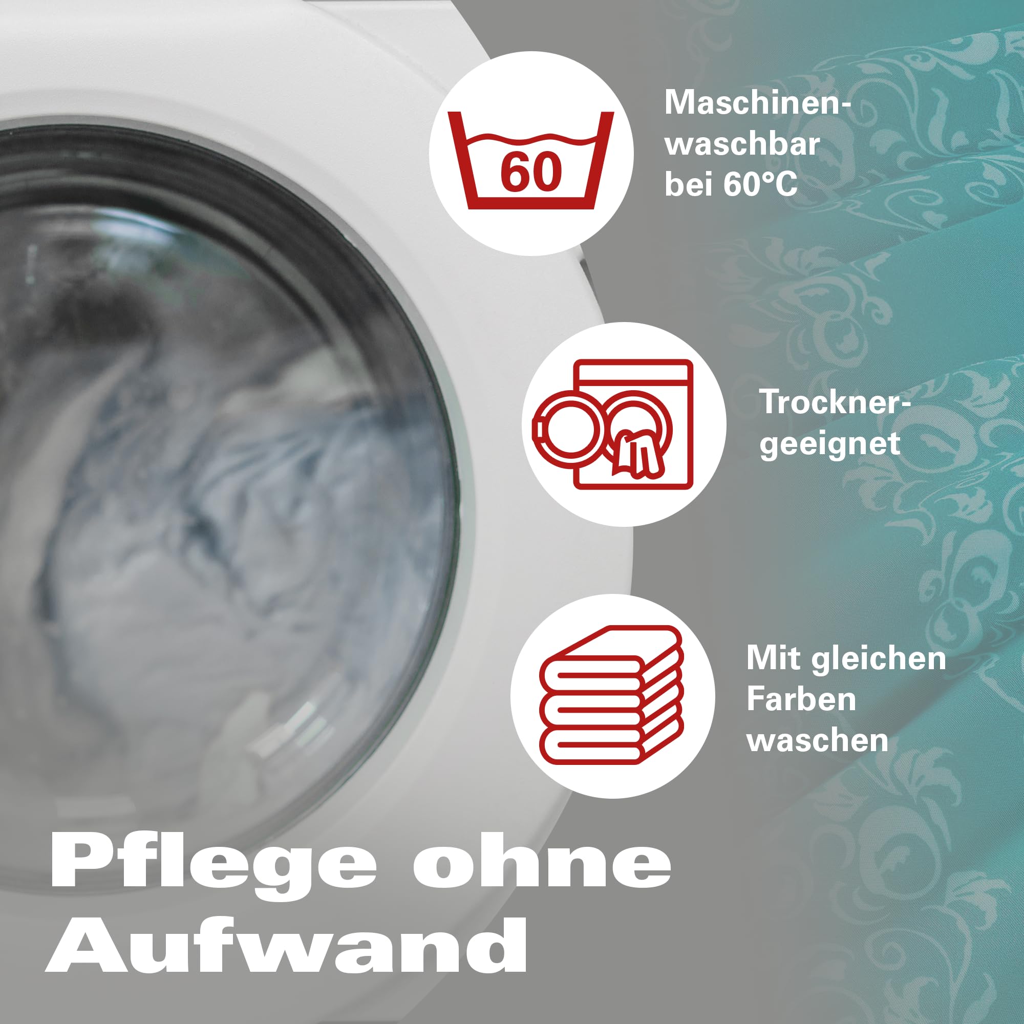 BaSaTex Partner Bettwäsche Set, 2X 155x220 + 2X 80x80, Ornamente | Designed für Paare, Öko_Tex Zertifiziert, 100% Mikrofaser, Atmungsaktiv und Temperaturausgleichend
