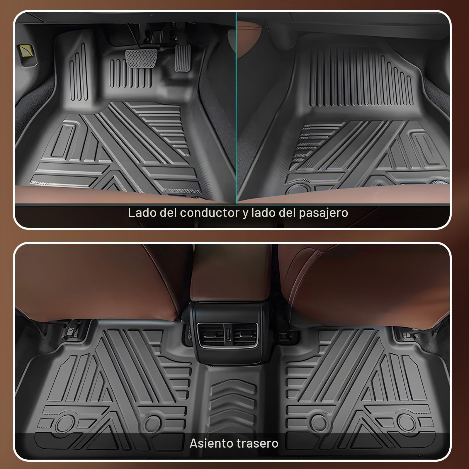 YEE Pin RAV4 2023 Alfombrillas compatibles con Toyota RAV4 2019-2024 2025 Juego Completo Duradero y Resistente al Desgaste RAV 4 Alfombrillas Impermeables y Antideslizantes