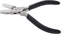 Vista 6 de The Beadsmith Double Flat Nose Nylon Jaw Pliers – 5-Inches (127mm), Black Vinyl Comfort Grip Handle with Double Leaf Springs – Protects Wire When