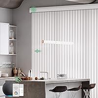 Vista 7 de Yoolax Persiana vertical motorizada, persianas inteligentes para puertas correderas de vidrio con control de voz, compatible con Alexa Google Home